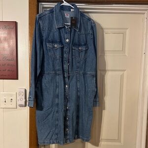 Levi's Women's Classic Blue Jean Jacket Dress